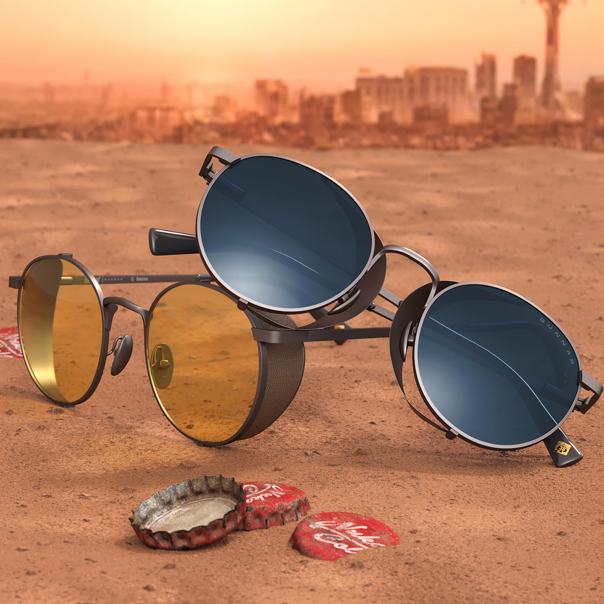 GUNNAR x Fallout Okulary z filtrem światła niebieskiego - Lucky 38