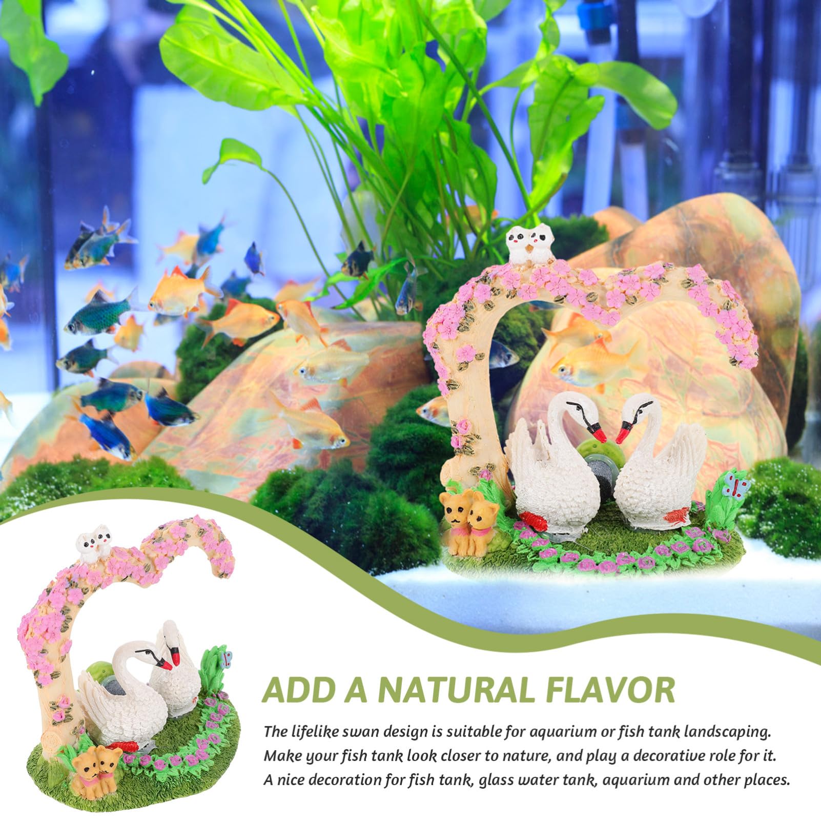 BESPORTBLE 2 Pezzi Decorazione per Resina Forma Delicato Vivido per Fish Tank e Casa Accessorio per Naturale