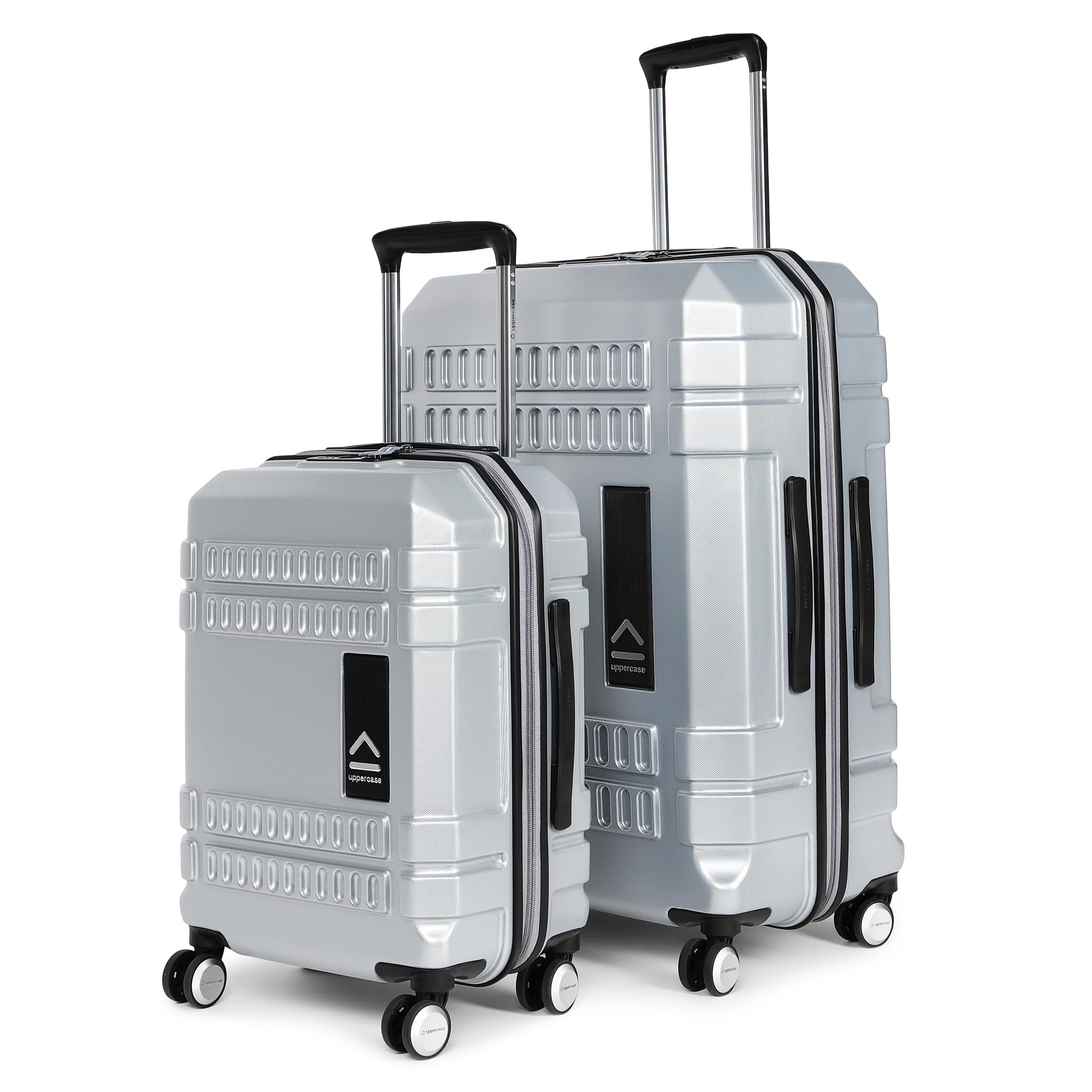 uppercase Polyester Bullet 2 Trolley Bag Cabin & Check-In Spinner 8 Wheel Hardsided Polycarbonate Printed Luggage | Anti-Scratch | Tsa Lock & Anti-Theft Zippers (Silver), 74 Cm, Small, Large, H-540 Cm-picture-10