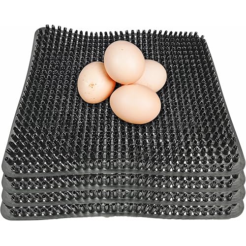 Hamiledyi Chicken Nesting Box Pads, 4PCS Hen Nest Mats Washable, Chicken Nesting Box Plastic Liners, Reusable Egg Laying Mats for Chicken Coop Poultry Nest Boxes Ducks