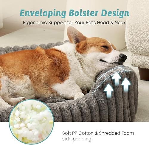 Miniatura 5 de Cama ortopédica para mascotas para perros pequeños y gatos, cama rectangular lavable para mascotas con parte inferior antideslizante, cama suave y