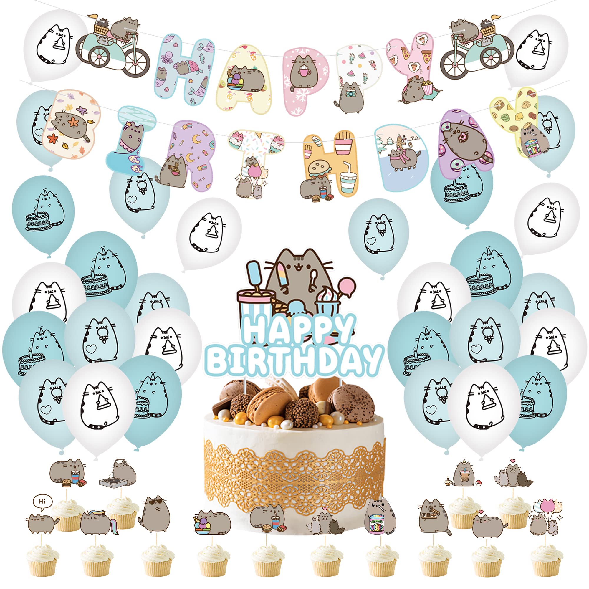 Buy Party Supplies Pusheen Cake Topper Pusheen Cat Birthday Decorations