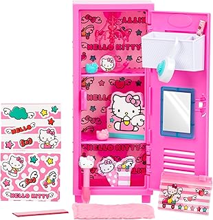 REAL LITTLES Hello Kitty® Micro Locker with Over 15 Tiny Surprises Inside! Customize and Decorate Your Locker and Discover Real Working Hello Kitty® Micro Stationery