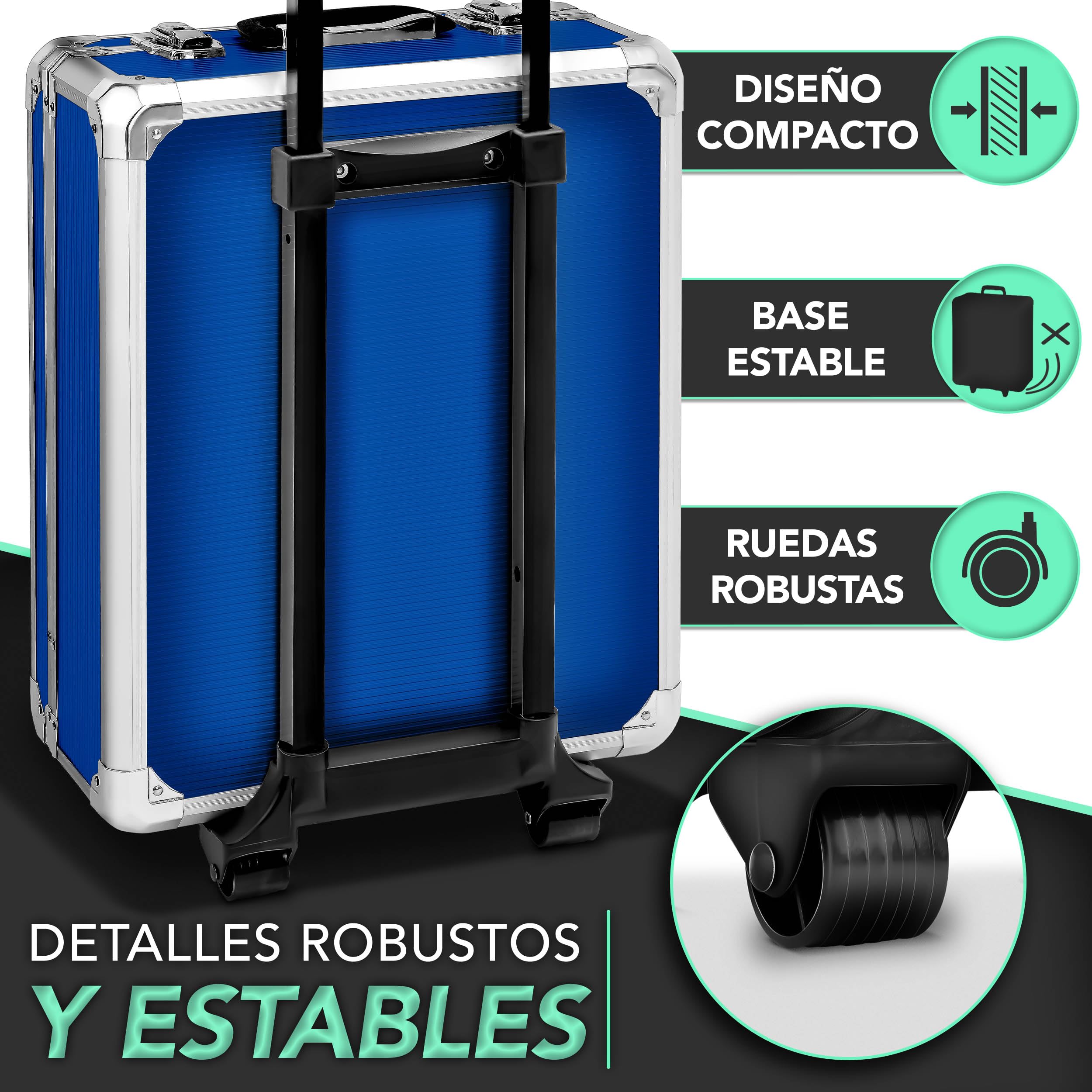 TRESKO® Maletín de Herramientas 1400 Piezas | Portaherramientas Portátil | Set/Caja con herramientas | Maleta de Cromo Vanadio y Acero (Azul)