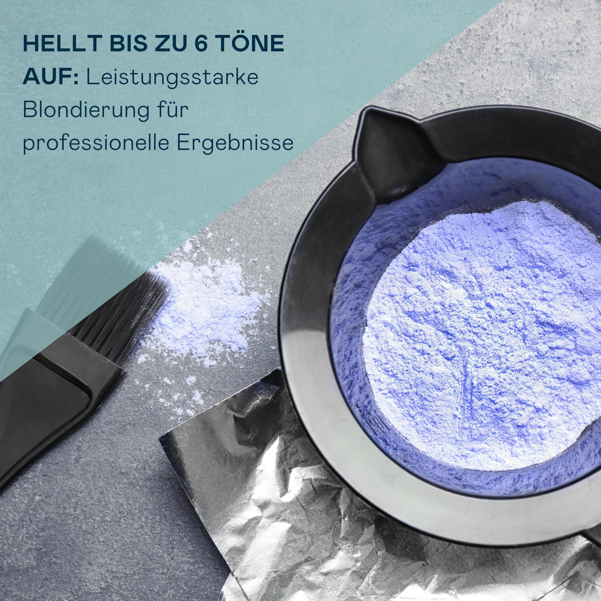 VALQUER Blondierpulver Premium | Blondierung bis zu 6 Töne | Schützt die Haarfaser mit Weizenproteinen | Für Strähnchen und Balayage | Vegan | 500 g