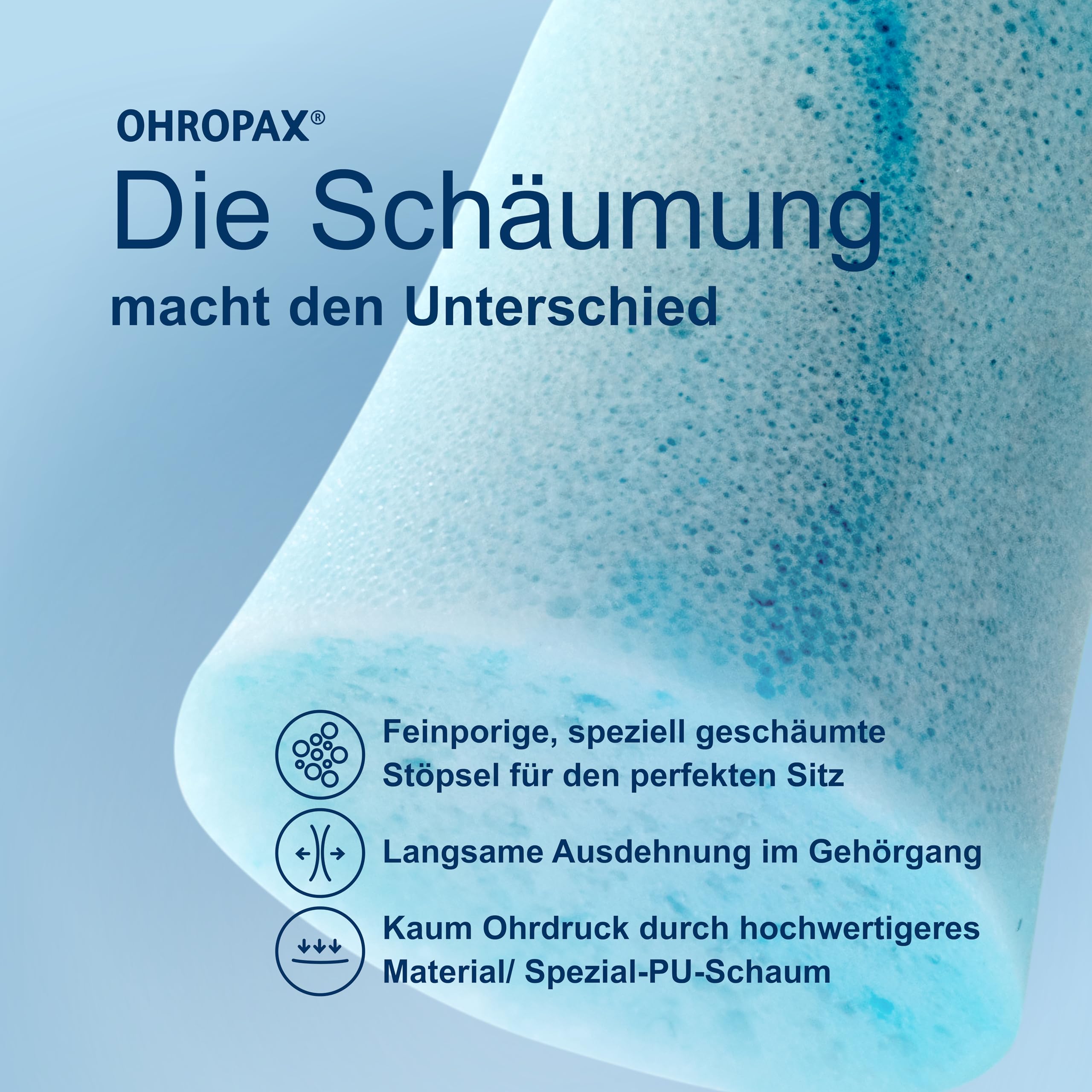 OHROPAX Tappi auricolari color – Tappi auricolari in morbida schiuma – particolarmente comodi anche a lungo – valore di isolamento acustico SNR 35 dB – ideali per feste, eventi e pausa – 8 pezzi
