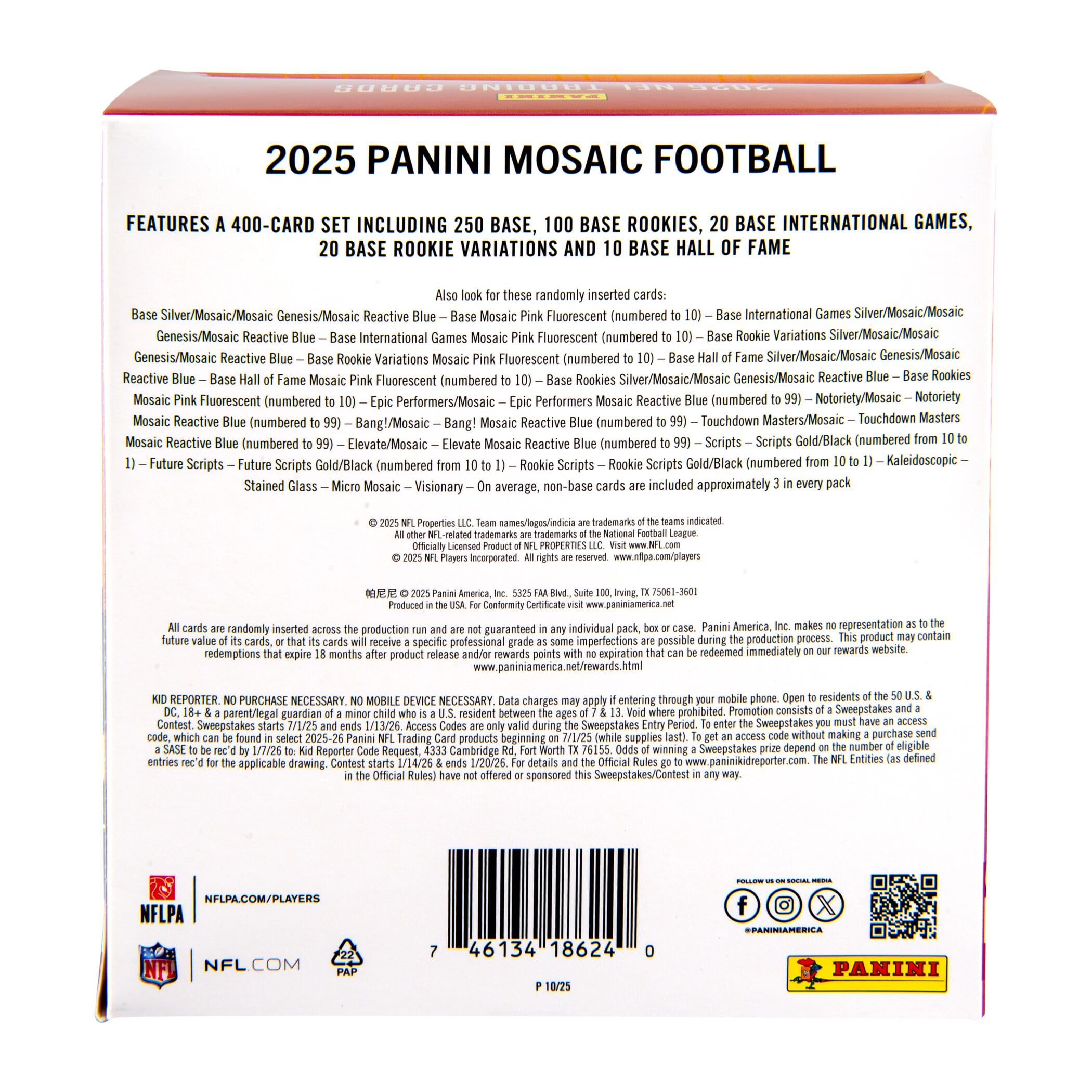 Amazon.com: 2025 Panini Mosaic Football Trading Cards Mega Box :  Collectibles & Fine Art