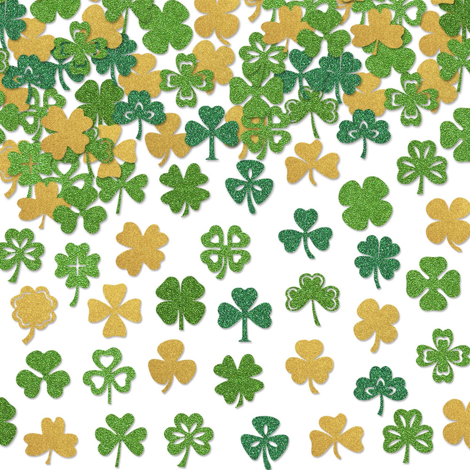 Xjdzineq Table Scatter for Irish Festival Decorative Paper Throw Confettis Four Clovers for Parties Jewelry Making Supplies Irish Festival Accessories