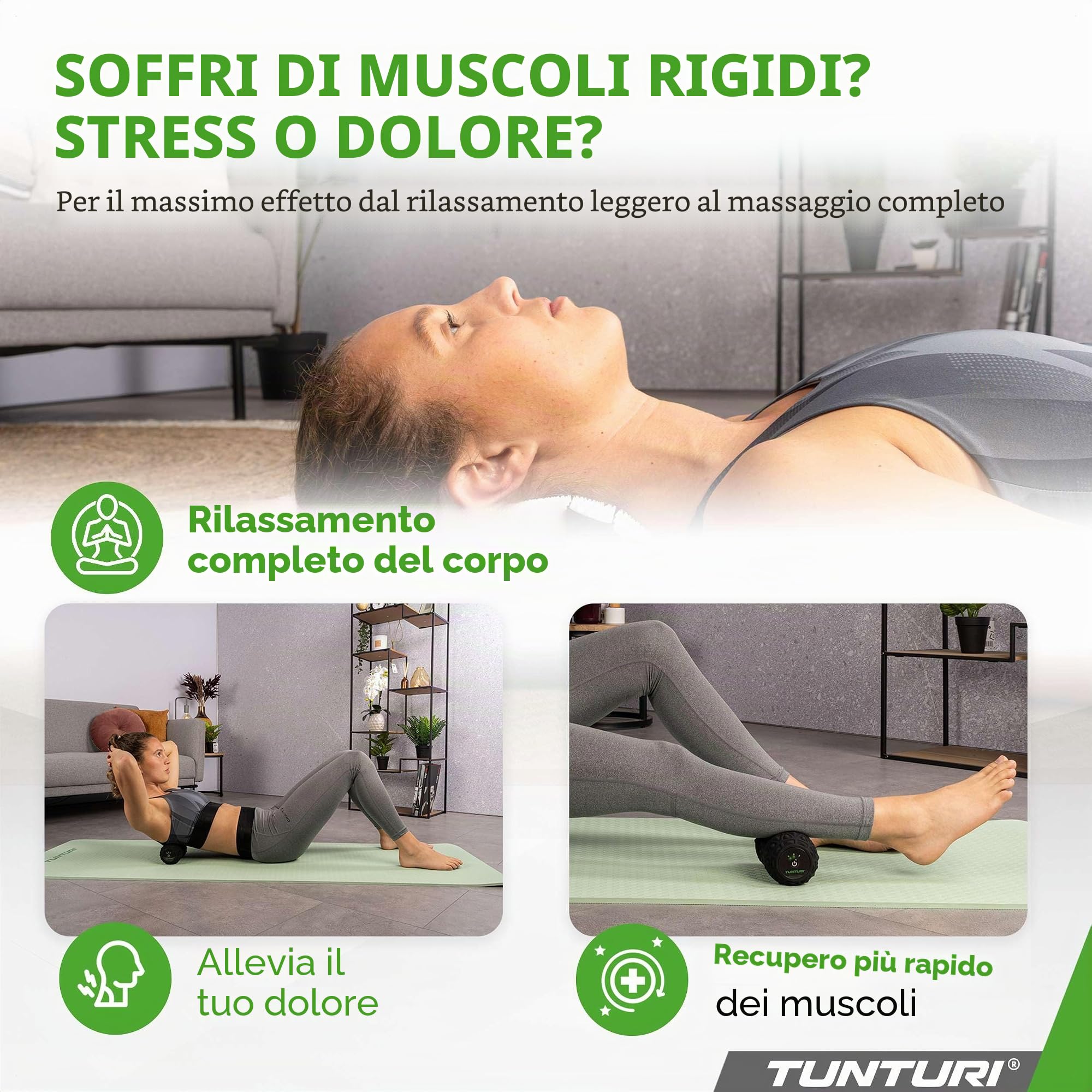 Tunturi Rullo massaggiante Vibrante Duo