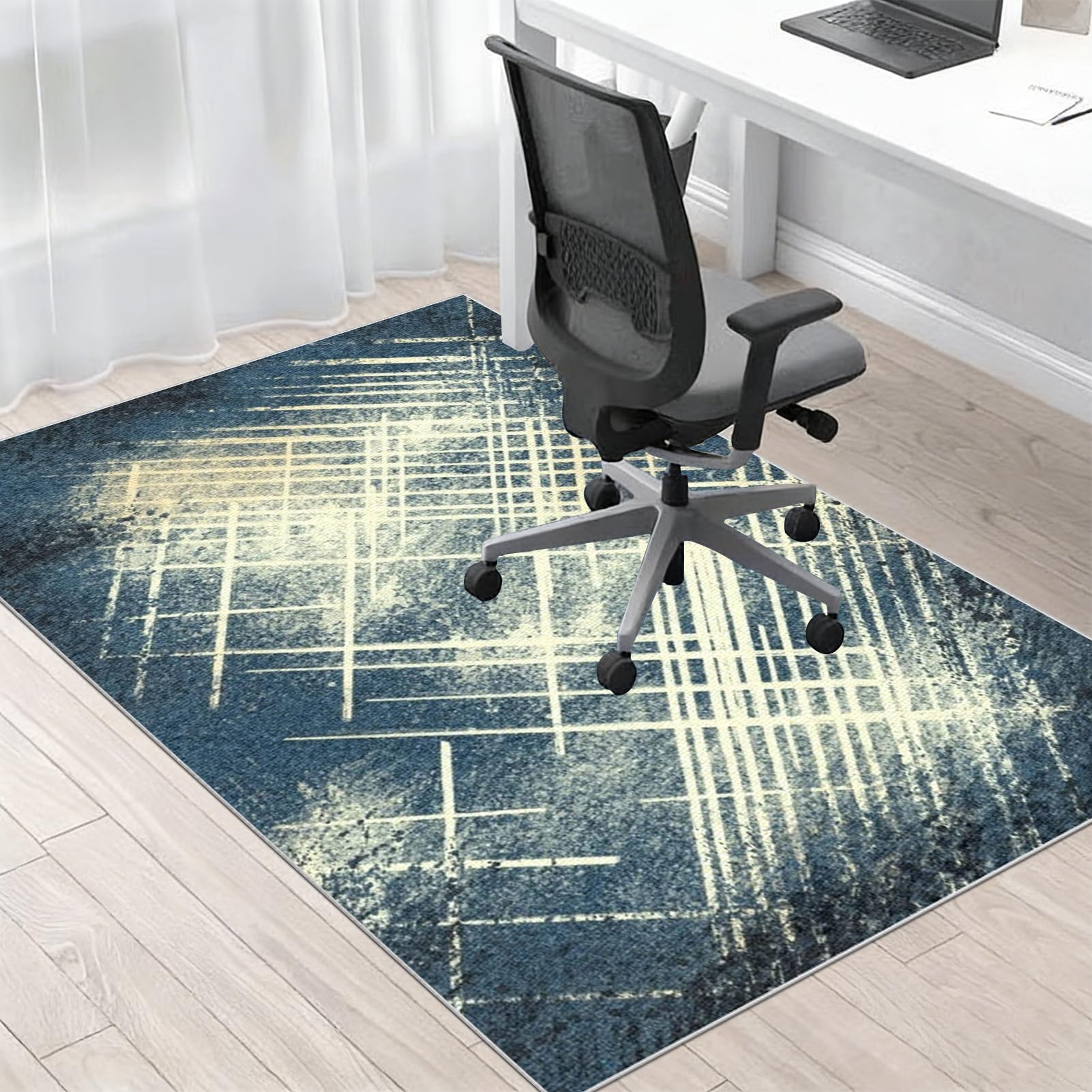 Tappeto Sedia Ufficio, Tappeto Salvapavimento Antiscivolo, Tappeto Sedia Gaming, Tappetino per Sedia da Scrivania, Tappetino Protettivo per Pavimenti Duri, Tappeto per Sedia con Ruote 150 x 180 cm