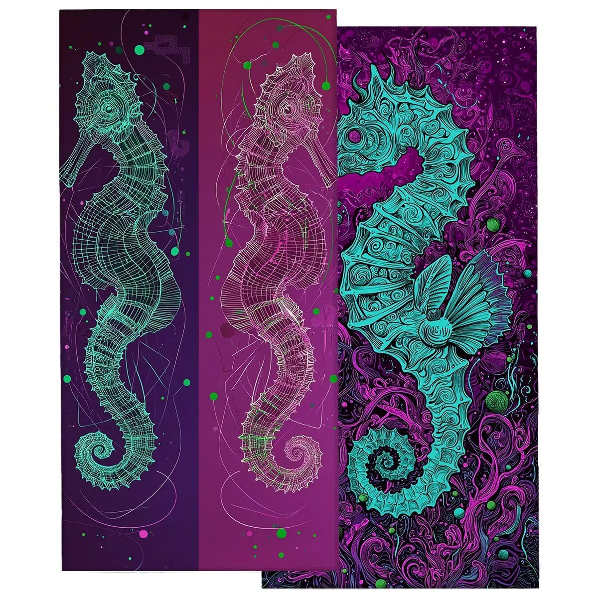 Toalla Playa Grande 100x220cm, Juego de 2 Toalla Microfibra Haima, Secado Rapido Toallas para Gimnasio Compacta, Antiarena Toallas Microfibra Gimnasio para Natación Viaje Deporte, Regalo Hombre -3842