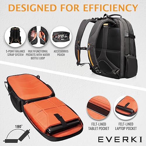 Miniatura 5 de Everki (EKP120) mochila para portátiles de hasta 18.4 pulgadas