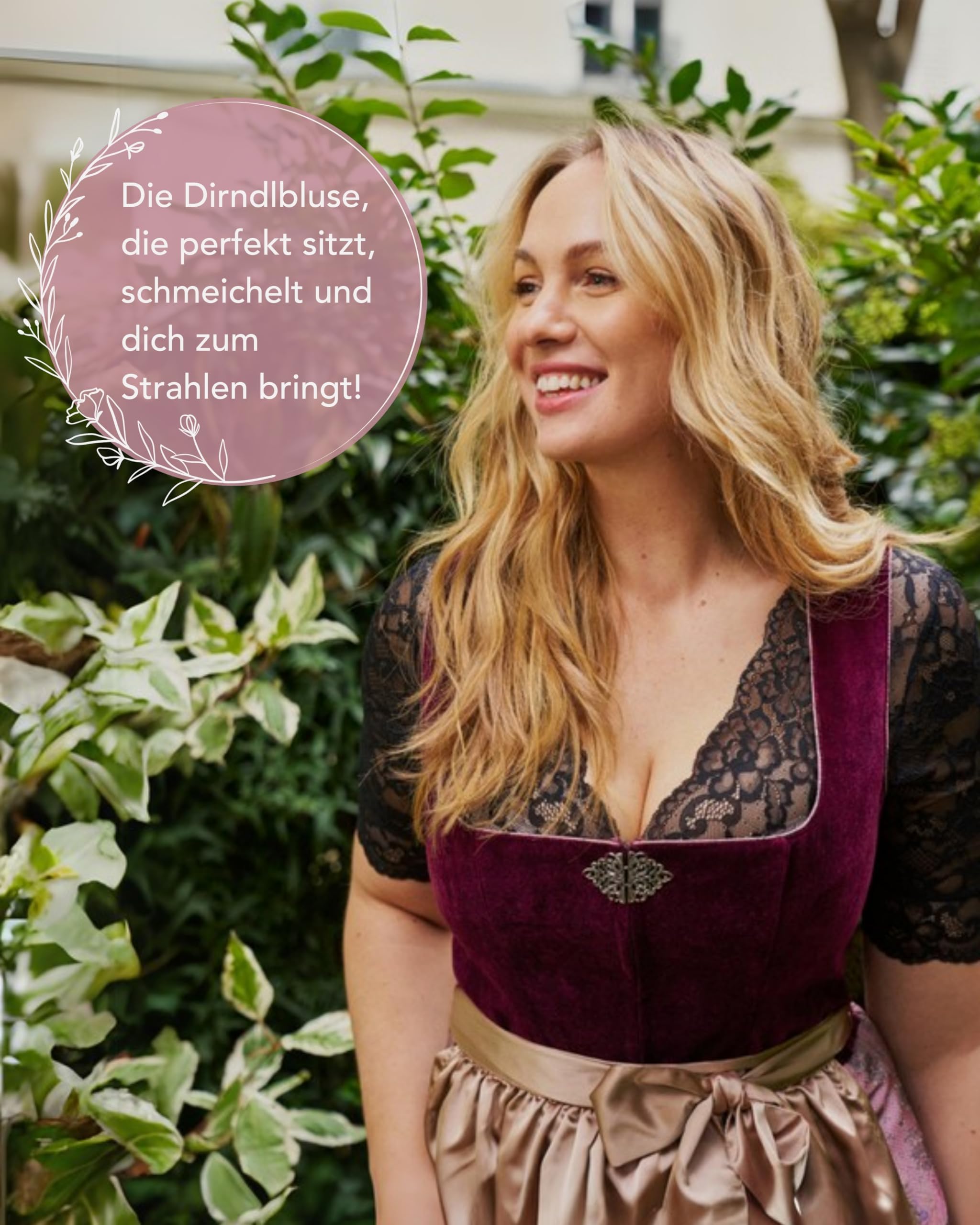Susa Damen 5568 Wiesn-zauber Dirndl-Bluse halbarm (1er Pack)