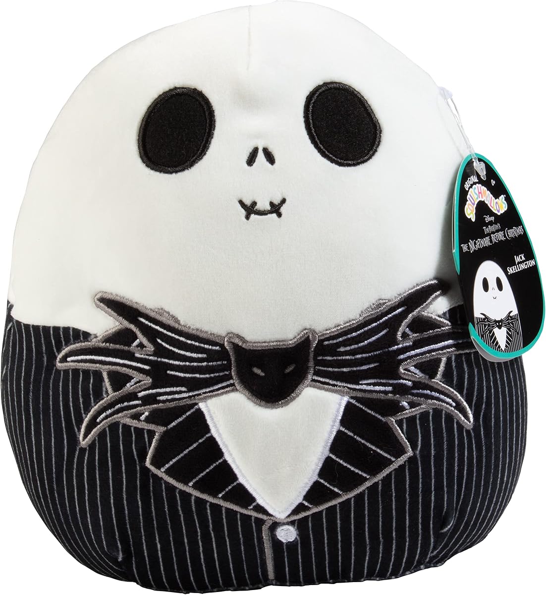 Squishmallows Original Jack Skellington de 8 pulgadas - Pesadilla antes de Navidad - Peluche oficial de Jazwares - Juguete coleccionable de peluche suave y esponjoso - Regalo para niños, niñas y niños