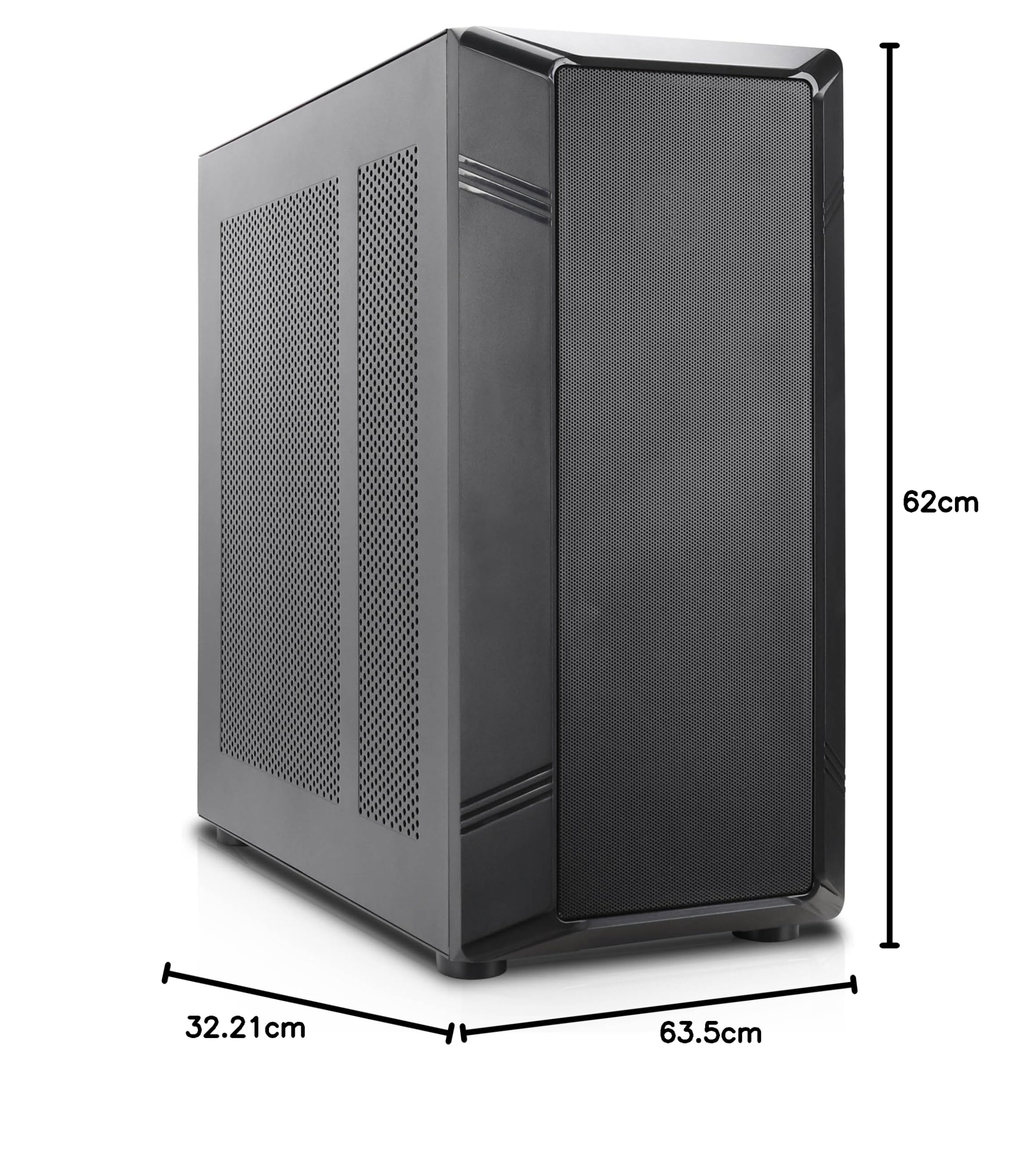 Rosewill Helium NAS Black ATX - Carcasa para computadora de Torre Media, Panel de Malla, Ventilador PWM de 4 x 140 mm, Ideal para NAS de Bricolaje, servidores Multimedia o Aplicaciones de pequeñas