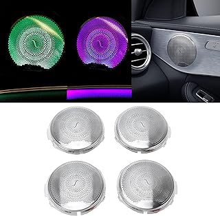 Acouto Capas de alto-falante de alcance médio para porta de carro, 64 cores, capa de alto-falante de substituição para Benz C GLC E-Class W205 W213 X253 2019-2021