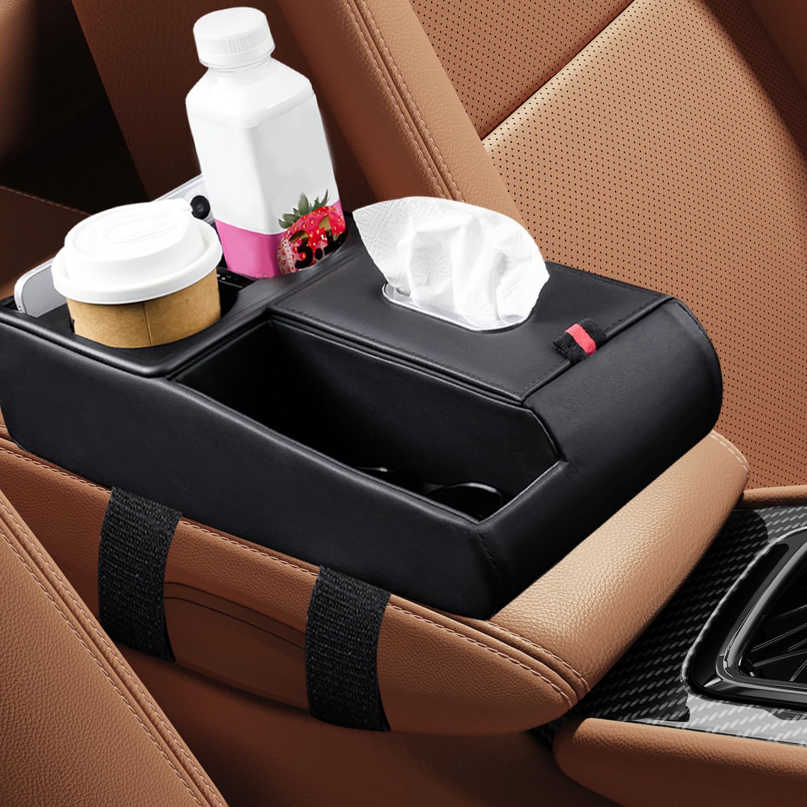 Portapañuelos Coche Organizador de bebidas para automóvil | Impermeable Para Almacenamiento En Automóvil Para Viajes Diarios Camping Pícnic Vehículos Suministros Automotrices Mesa