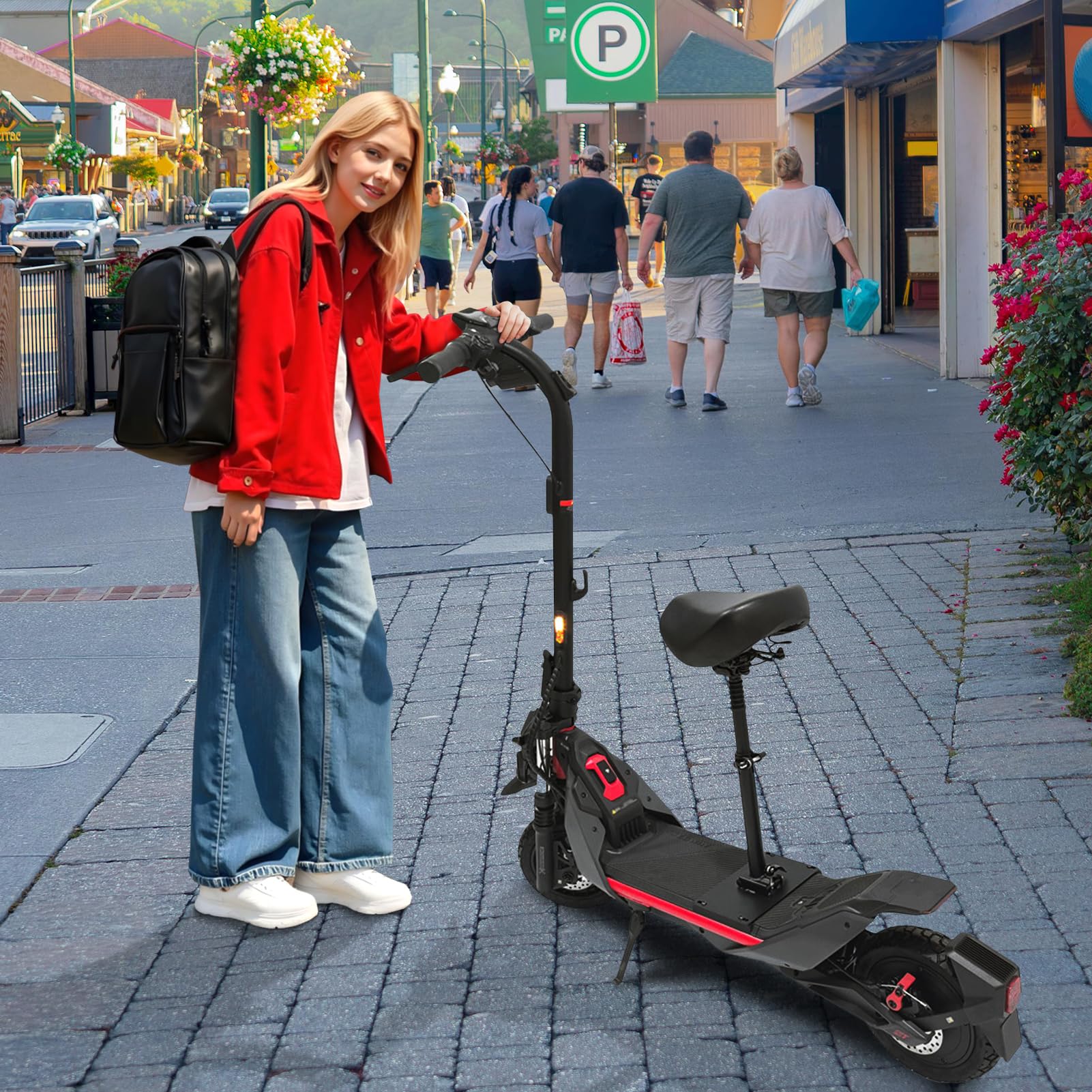 Asiento de Scooter eléctrico, Accesorio de Repuesto con amortiguación Ajustable para Segway Ninebot ZT3Pro