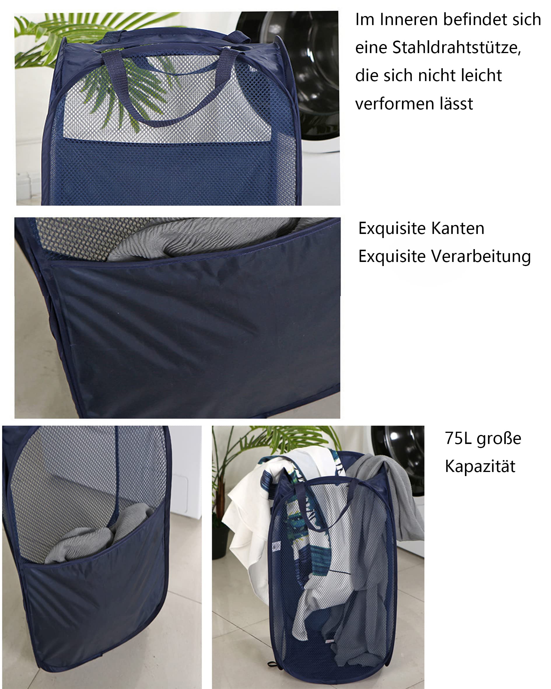 Panier De Rangement,Grand Panier à Linge En Plastique Pliable,panier à