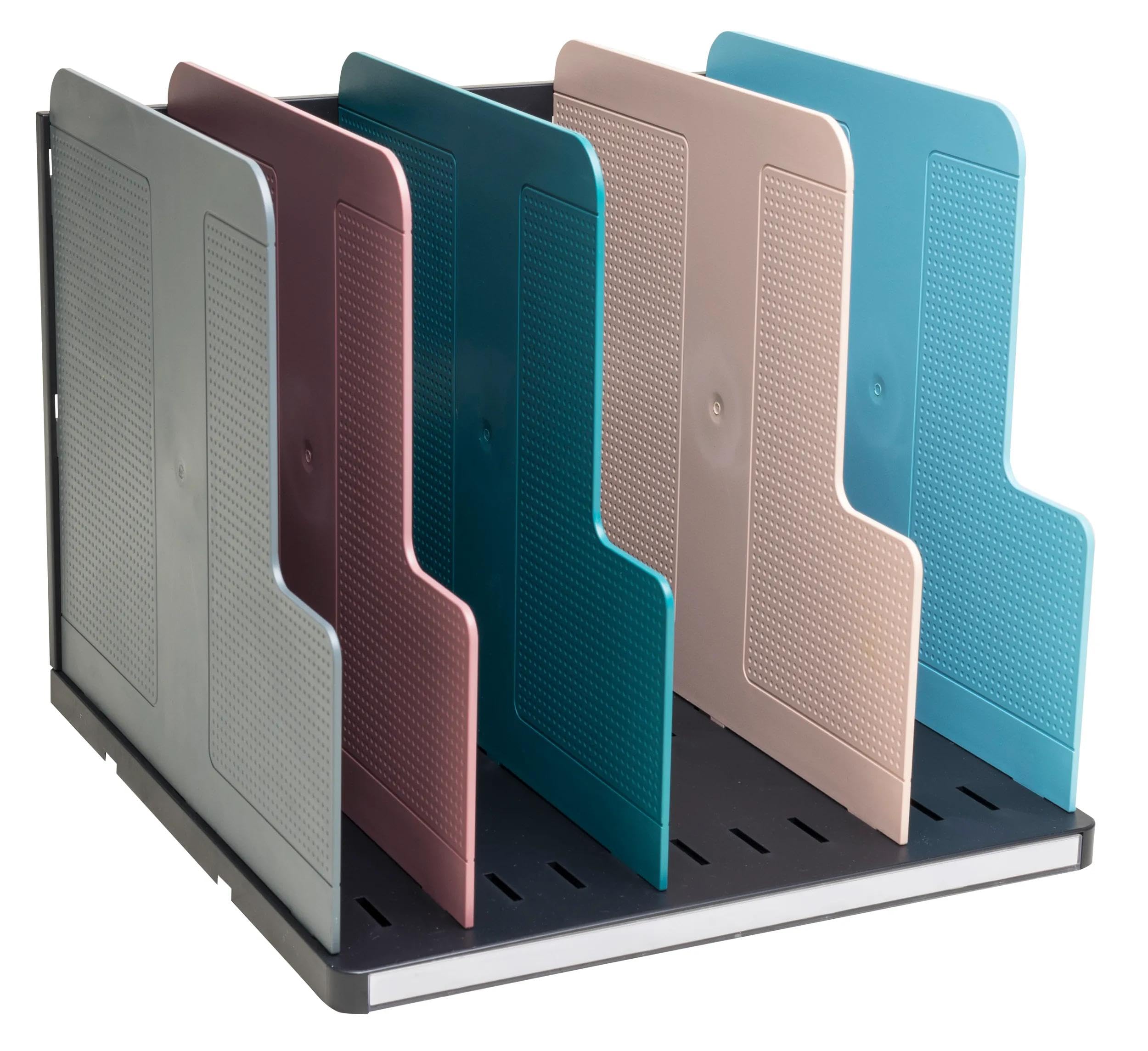Exacompta - Ref. 390606D - Clasificador vertical MODULOTOP con 5 separadores Skandi - Para clasificación de correo o documentos A4+ - Dimensiones: 30 x ancho 28,8 x alto 25,5 cm - Surtido