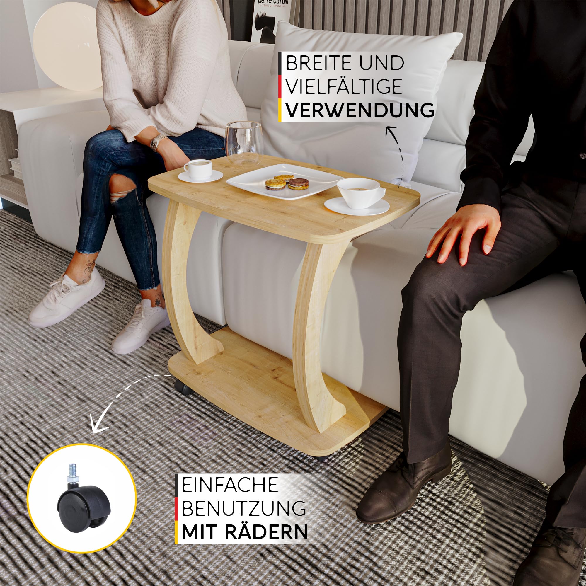 Bijzettafel Mobiele C-vormige U-vormige hoektafel Klein huis Nachtkastje Sofa Theetafel Kleine tafel Bijzettafel (walnoot kleur geen wielen Bijzettafel Mobiele C-vormige U-vormige hoektafel Klein huis Nachtkastje Sofa Theetafel Kleine tafel Bijzettafel (walnoot kleur geen wielen
