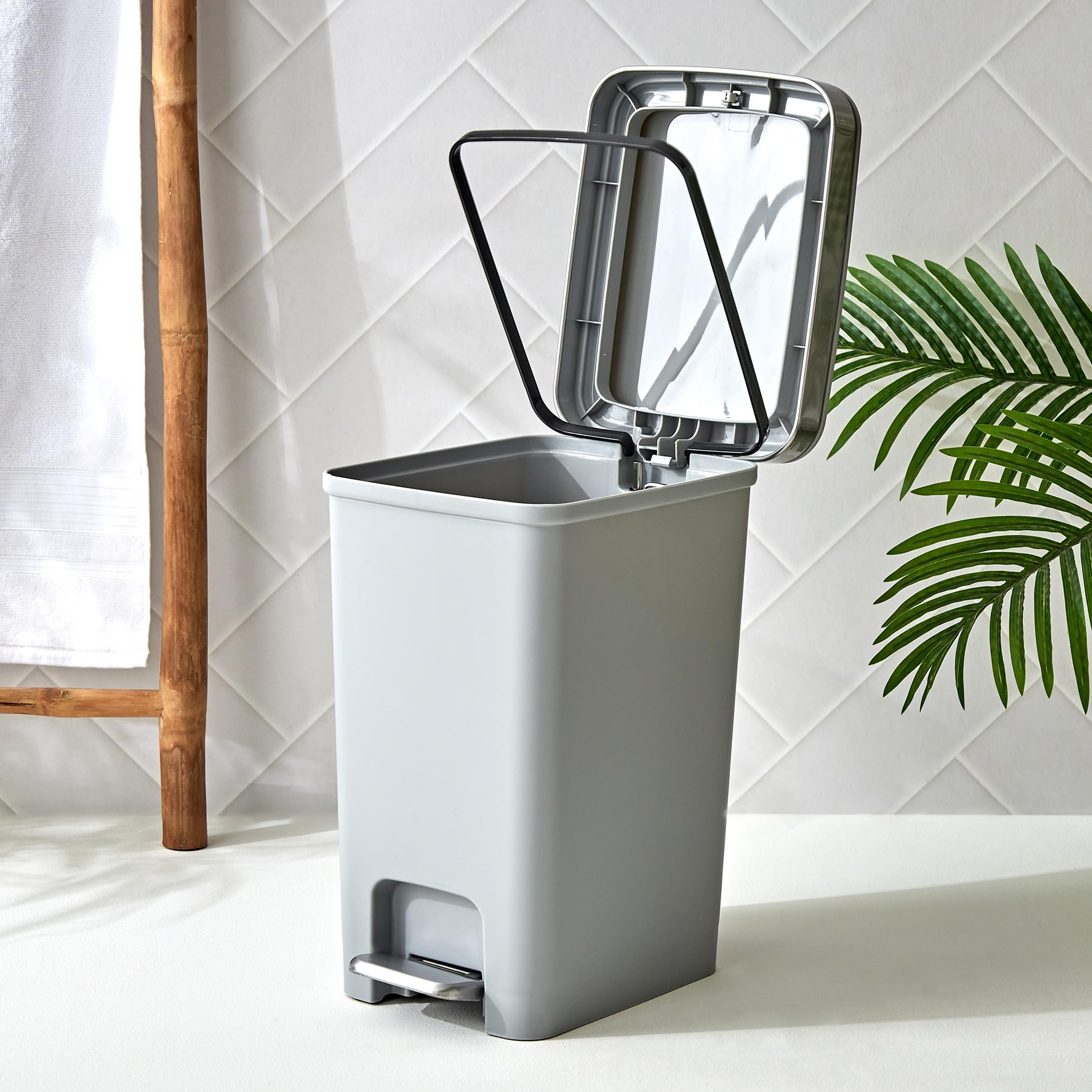 Home Centre Sedona Nicole Polypropylene Pedal and Push Waste Bin - 15L 2