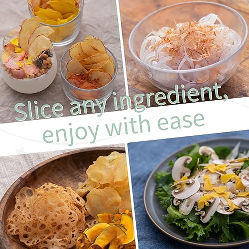 Miniatura 5 de Cortadora de mandolina japonesa, trituradora de repollo, papa, verduras, cebolla con protector
