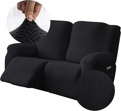 Miniatura 8 de Genina Fundas para sofá biplaza reclinable, fundas elásticas para sofá reclinable de 2 plazas, fundas protectoras de muebles para mascotas y niños