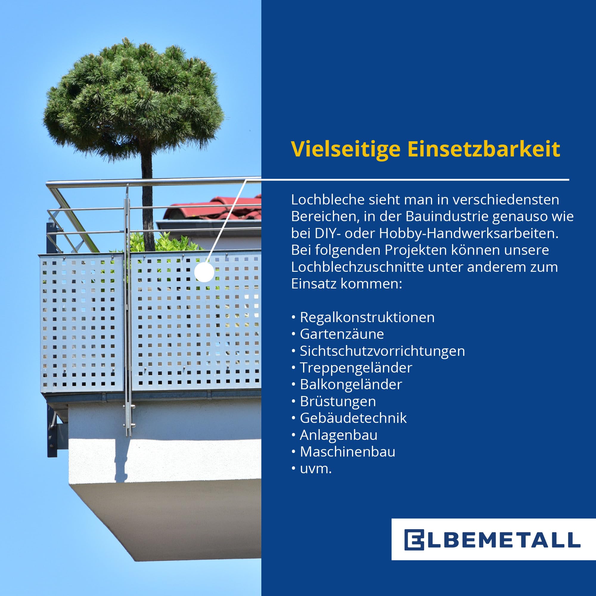 Lochblech Edelstahl 300 x 300 mm Stärke 2,00 mm/Metall Lochblech Quadratloch, 15 mm Lochabstand 10 mm Lochweite/Lochbleche aus 1.4301 Werkstoff/hochwertiges Lochblech aus Metall