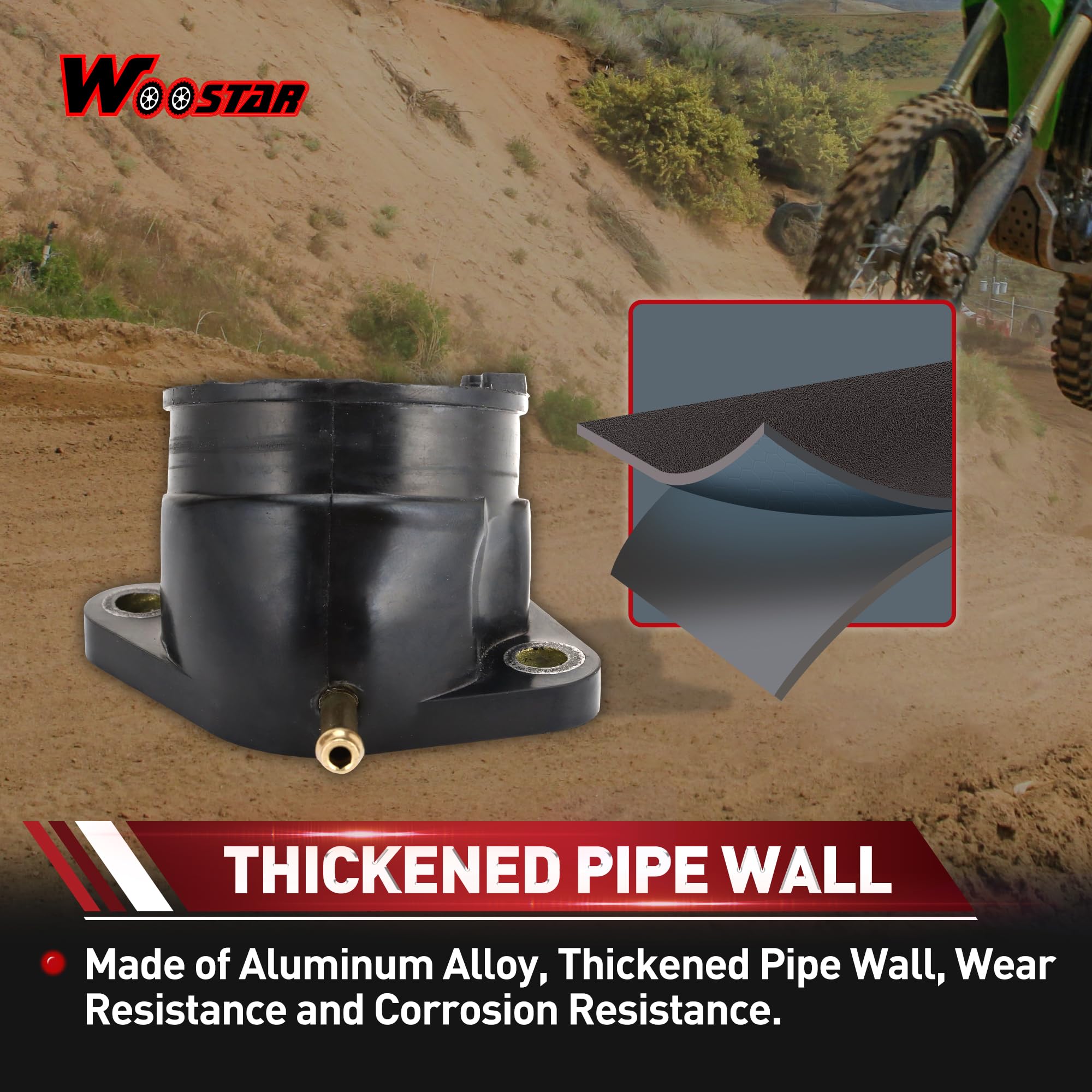 WOOSTAR Carburador Tubo Colector de Admisión Reemplazo para 1985-1988 CH250 Elite 1987-2007 CN250 Helix OEM 16210-KS4-840 16210-KM1-010