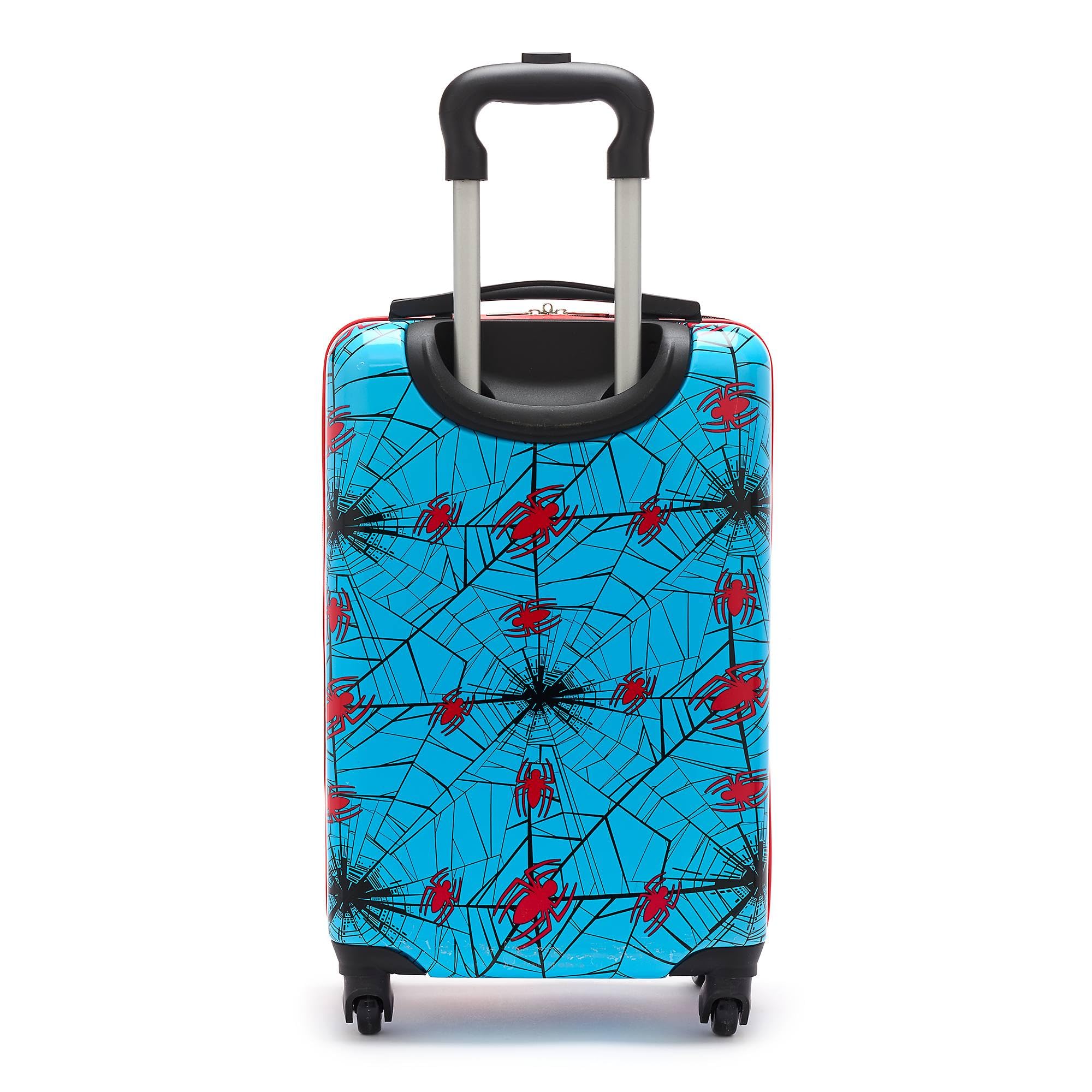 Disney Store Official Valise Spider-Man, 31 x 21 x 53 cm, Valise Bleu et Rouge pour Enfants, avec poignée télescopique, Roues multidirectionnelles et Poche intérieure