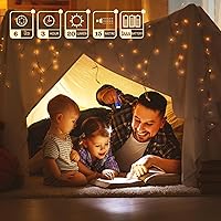 Vista 3 de FASTPRO Juego de 20 linternas de aluminio con 6 LED con cordón y pilas AAA incluidas y preinstaladas