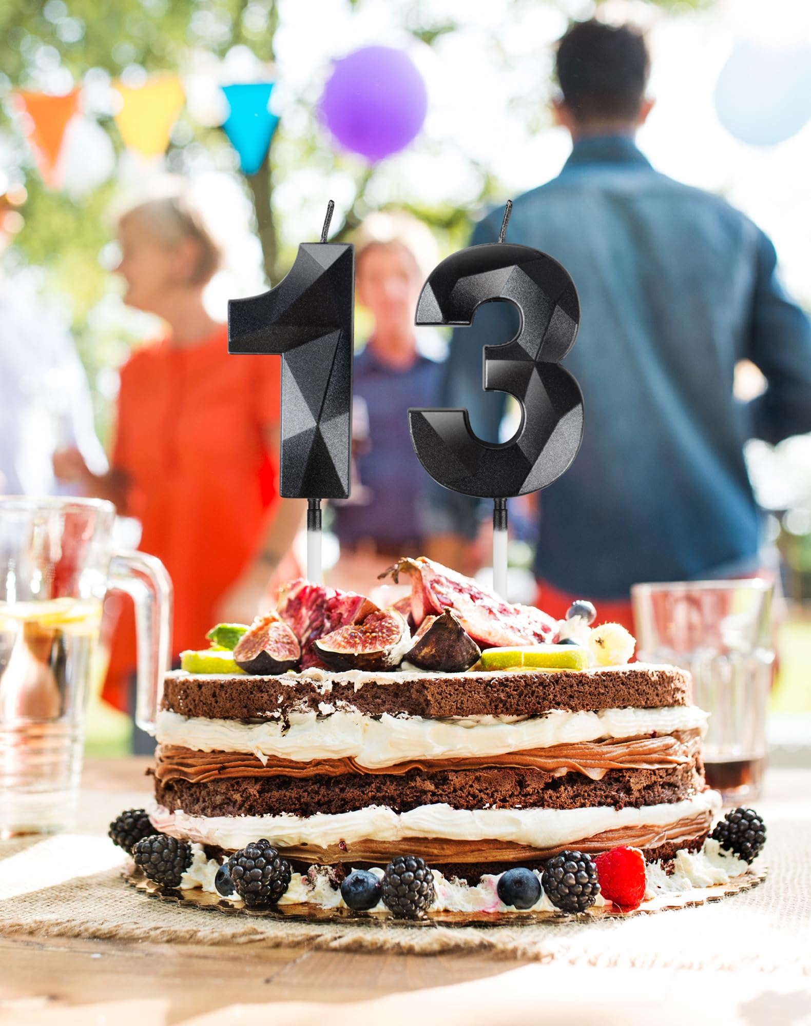 26e verjaardag kaarsen, zwart cijfer 26 kaarsen verjaardag decoratie, Happy Birthday Cake Toppers, voor verjaardagsfeesten, bruiloften