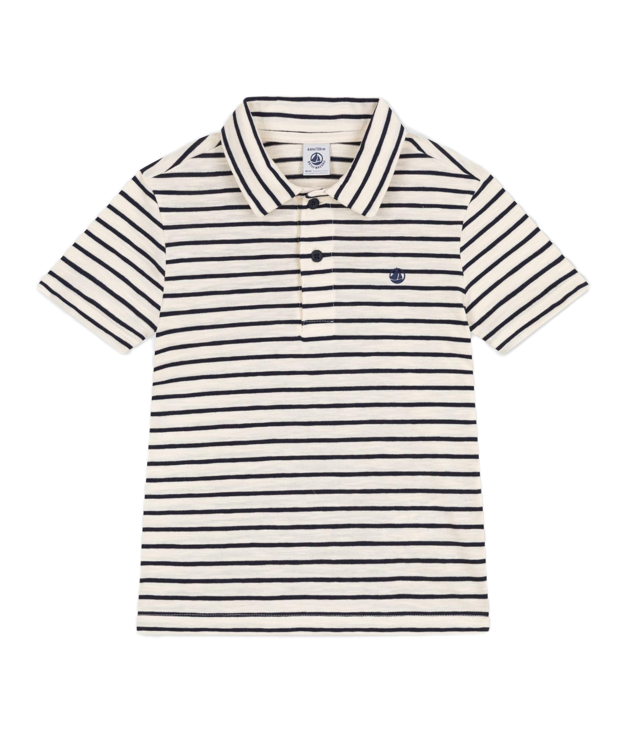 Petit Bateau Koszulka polo z krótkim rękawem dla chłopców, Lawin/wędzenie, 12 lat