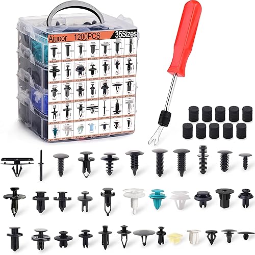 Clips para automóvil, 1301 unidades, clip de retención de automóvil de doble extremo para árbol de Navidad, protector de parachoques, guardabarros,