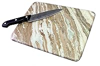 Vista 8 de Tabla de cortar de mármol Plato de queso Plato multiusos para servir (blanco) 9 "x 12