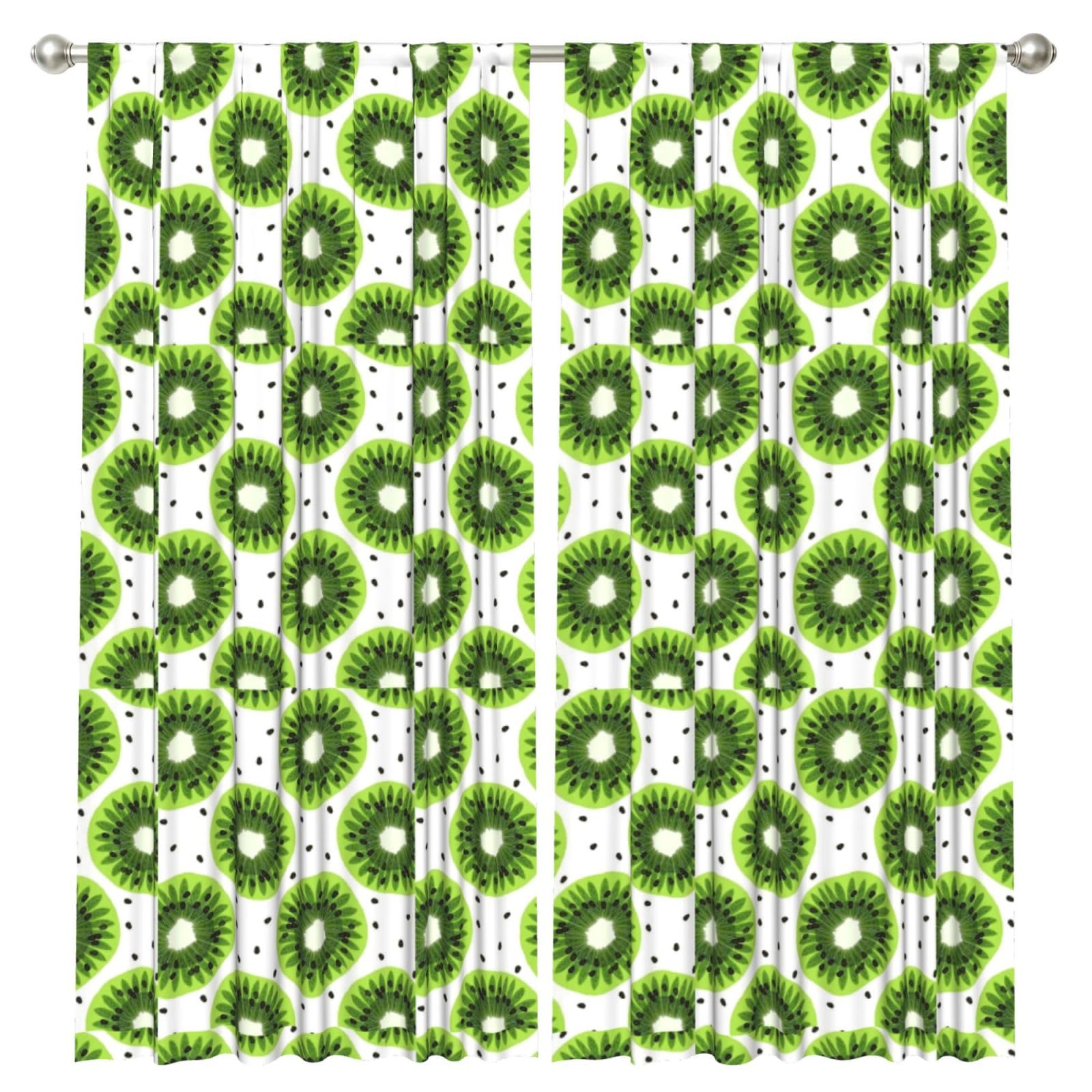 InOmak Kiwi, 2 Panels Window Curtains 52 x 84 Inch Blackout Curtains for Living Room Bedroom
