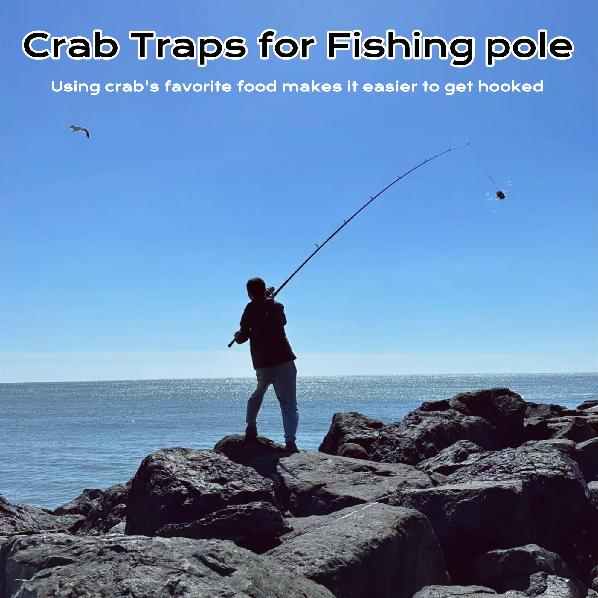best fishing pole for crabbing Amazon.com : SIWRDTG 6-Loops Crab Trap for Fishing Pole, Crab Snare for  Dungeness, Rock & Blue Crabs (2 Traps + Glove + 1.8OZ Triangular Lead Cone)  (2 Pack Crab Trap kit) : Sports & Outdoors