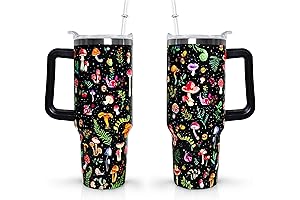 Mushroom Lovers' Oasis: The 40 oz Tumbler for Mushroom Enthusiasts