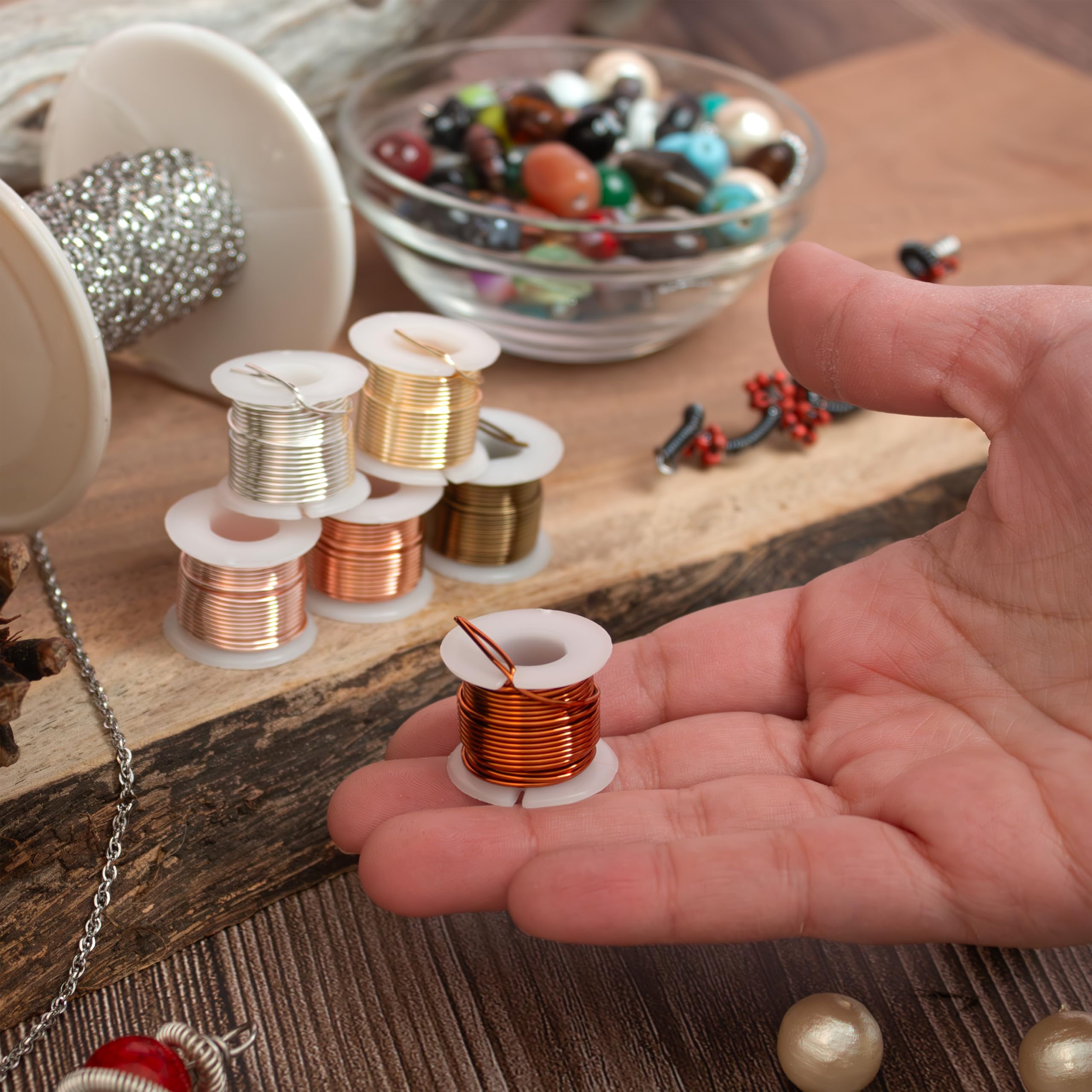 Basteldraht-Set Für Schmuck – 6 Farben, Anlaufgeschützt, Perfekt Zum Selbermachen
