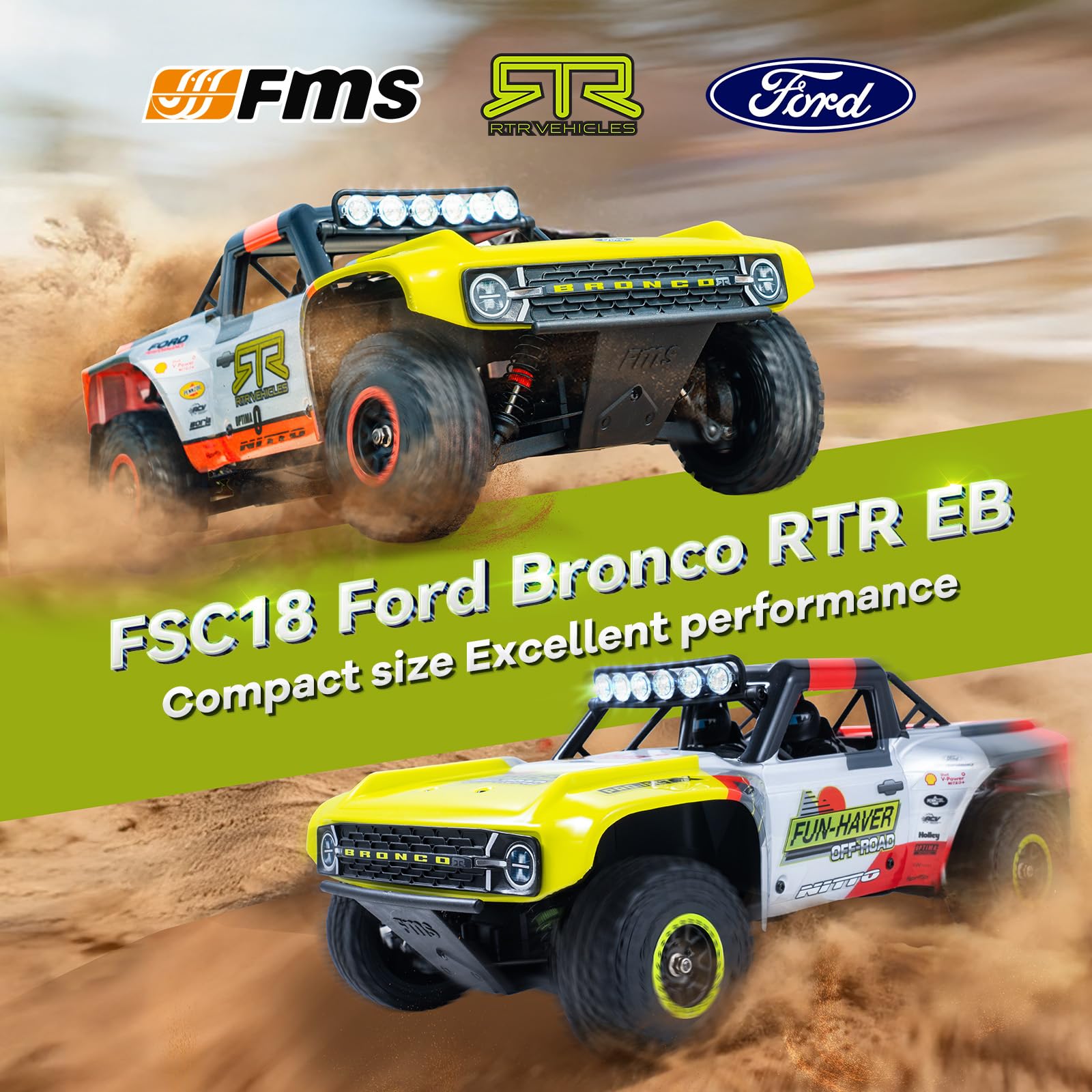 Amazon | BEEZRC FMS 1/18 フォード ブロンコ RTR EB RC ショート