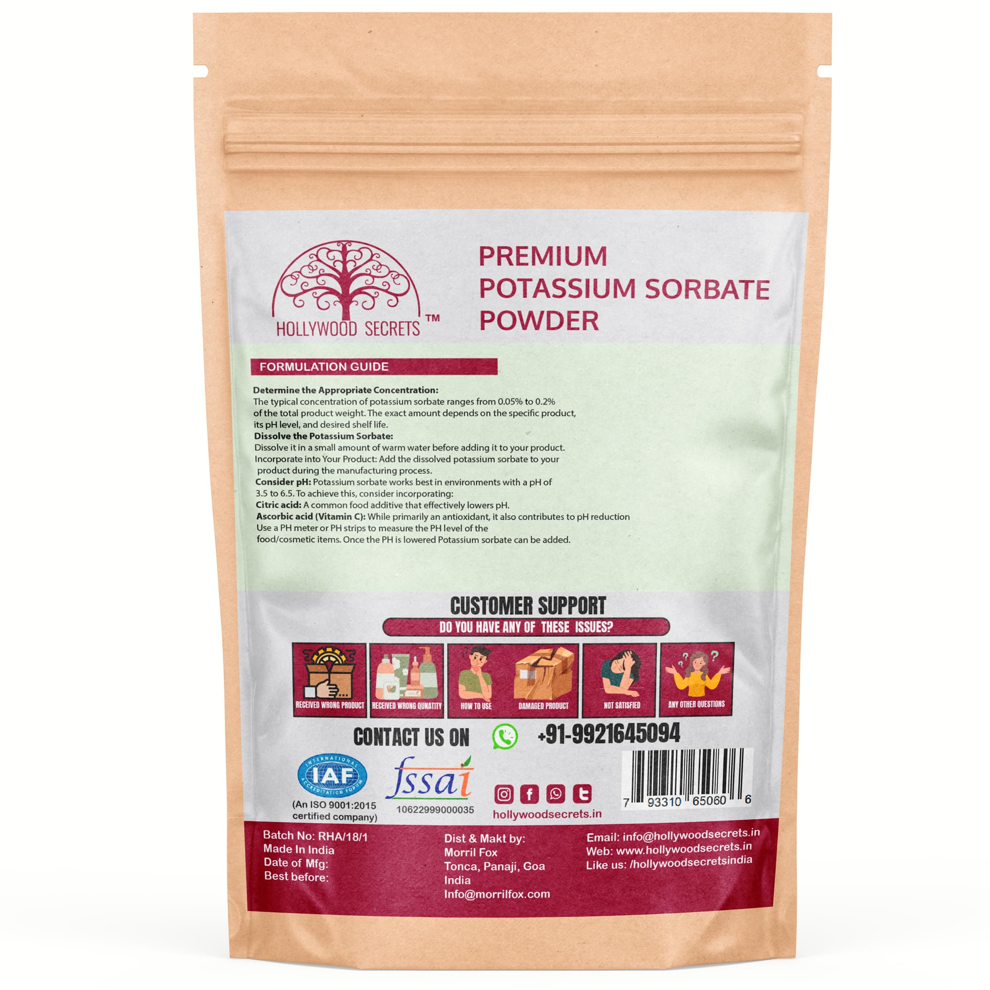 Hollywood Secrets Potassium Sorbate Powder Preservative 100 gm - Image 2 thumbnail