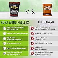 Vista 5 de Kona Pizza Blend - Gránulos de madera para ahumar, 100% madera dura natural, rico sabor ahumado, ideal para hornos de pizza, ahumadores y tubos