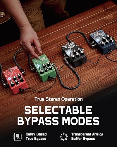 Miniatura 6 de ALABS CETUS Pedales de reverberación para guitarra eléctrica, pedal de guitarra de reverberación con 9 efectos de reverberación, secado analógico,