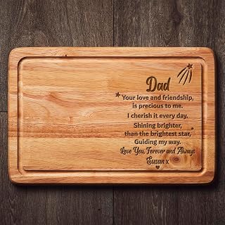 Fathers Day Gift Dad Chopping Board Personalised BBQ Cutting Board Grill board, BBQ Father's Day Gifts Happy Birthday Present Gift for Him