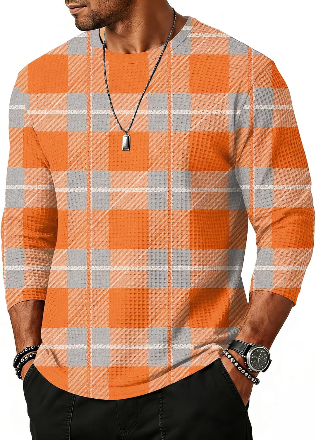 WENKOMG1 Men's Three Quarter Sleeve Novelty Graphic Print Workout Jersey Baseball Tee Shirt, S-2XL