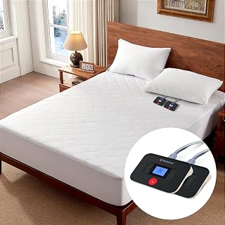 Westinghouse King Size Heated Mattress Pad, Luxury Quilted Electric Bed Warmer with10 Heat Settings Dual Control & 1-12 Hours Auto Off, Fit Up to 17" Deep Pocket, Machine Washable, 78x80 Inch