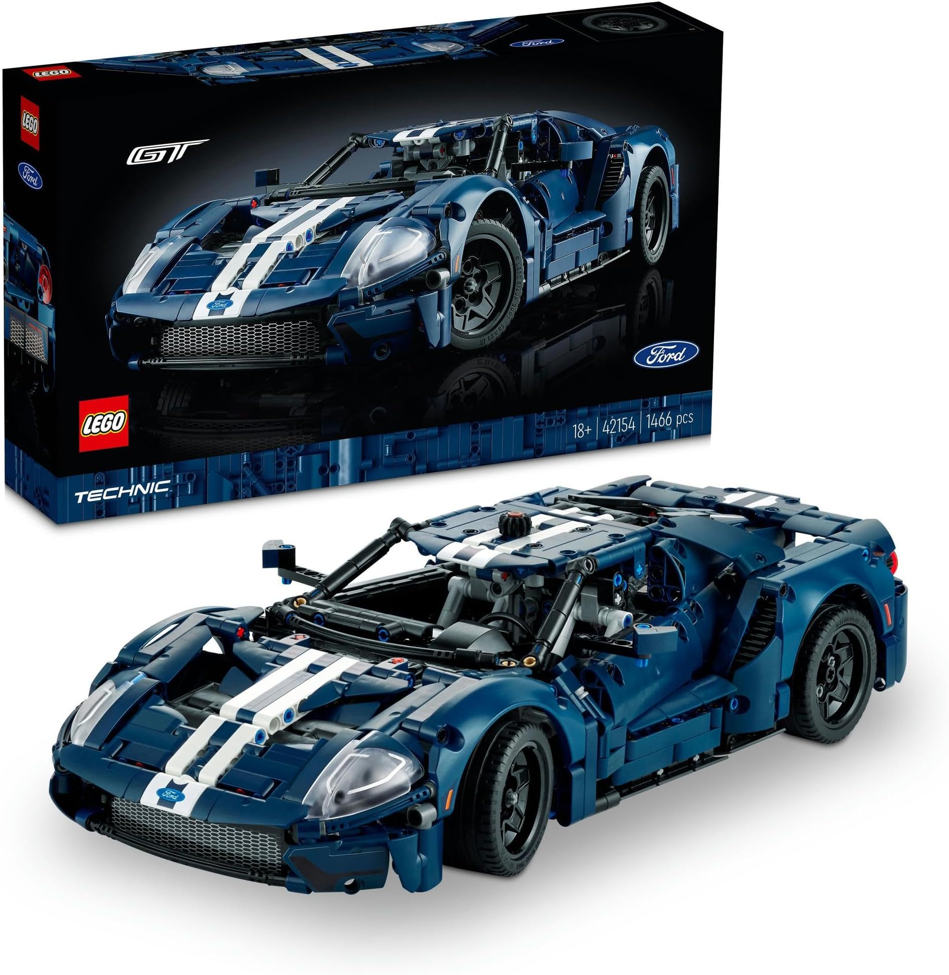 Lego 42154 Technic, 2022 Ford GT Toy, Toy, Birthday, Present, Blocks, Mother's Day, Father's Day, Men, Women, Vehicle, Car, Mini Car