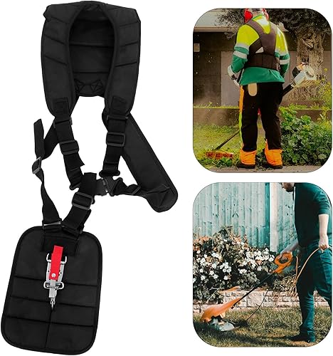 Miniatura 3 de Correa de arnés de doble hombro para recortar cinturón acolchado, correa de arnés de doble hombro para cortador de cepillo o jardinería
