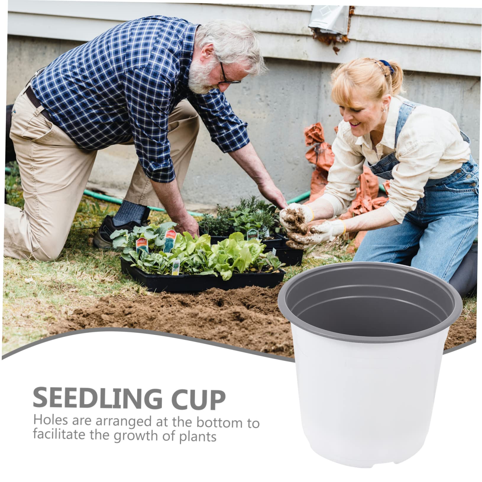 TOYANDONA 2 Set Vasi Per Piante Da Vasetti Per Germinazione Con Drenaggio Per Trapianti Materiale Resistente E Leggero Per Giardinaggio Indoor E Outdoor 10 Pezzi*2